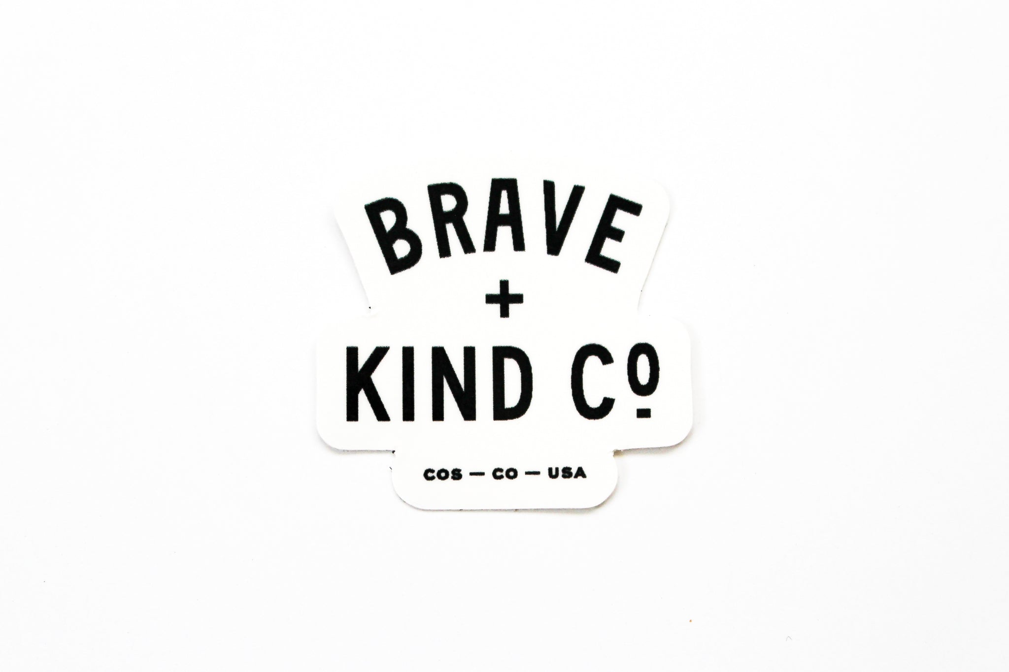 Brave + Kind Full Name Logo Sticker