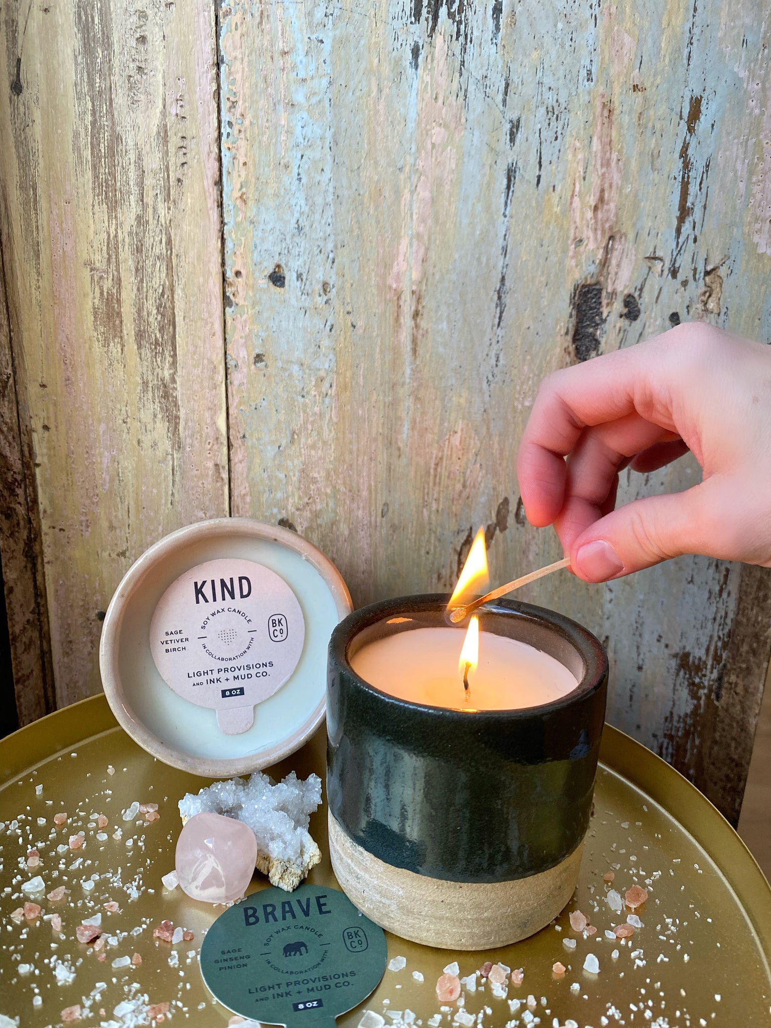 Brave + Kind Signature Candles - Hand Poured in Handcrafted, Reusable Tumblers